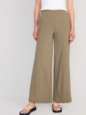 Old Navy High-Waisted PowerSoft Wide-Leg Pants Fir Tree | ERL926057