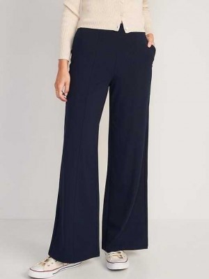 Old Navy High-Waisted PowerSoft Wide-Leg Pants Navy | AYH476085