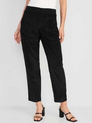 Old Navy High-Waisted Pulla Utility Pants Blackjack | QBP697340