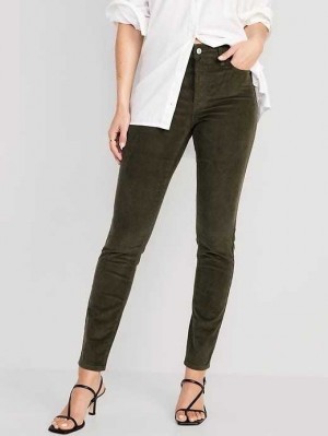 Old Navy High-Waisted Rockstar Super-Skinny Corduroy Pants Green | PUL246837