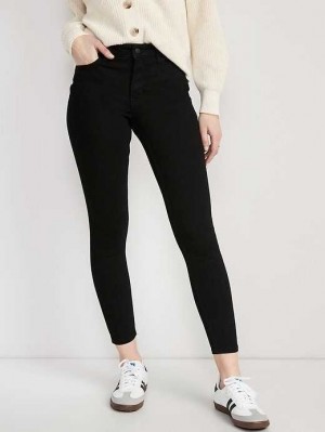 Old Navy High-Waisted Rockstar Super-Skinny Jeans Black | VQE867901