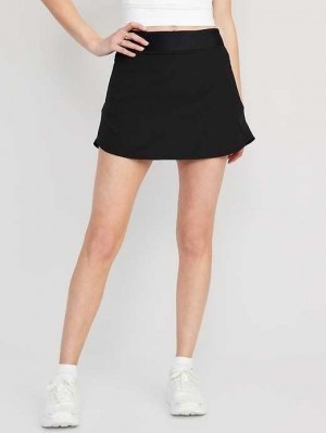 Old Navy High-Waisted StretchTech 2-in-1 Skort Black | IRL946302