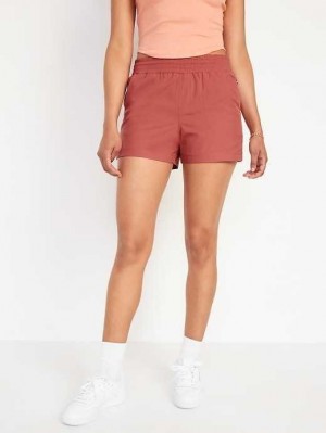 Old Navy High-Waisted StretchTech Shorts Brown | XZG386072