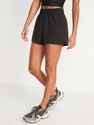 Old Navy High-Waisted StretchTech Shorts Black | AVE754801