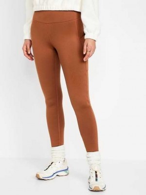 Old Navy High-Waisted UltraCoze Leggings Brown | LNR520738