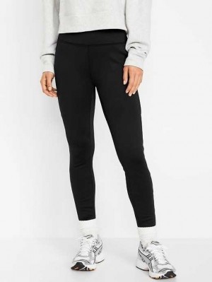 Old Navy High-Waisted UltraCoze Leggings Black | WDM458193