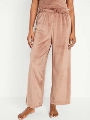 Old Navy High-Waisted Velour Pajama Pants Cocoa Fawn | SPY274819