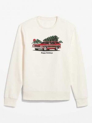 Old Navy Holiday Graphic Fleece Sweatshirt Happy Holidays | VFS648957