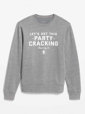 Old Navy Holiday Graphic Fleece Sweatshirt Let's Get This Party Cracking | QIK970268