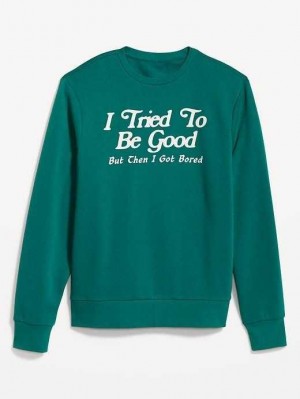 Old Navy Holiday Graphic Fleece Sweatshirt I Tried To Be Good | AQW875641