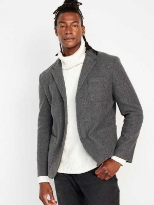 Old Navy Knit Blazer Grey | BVM642103