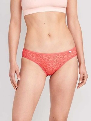 Old Navy Lace Bikini Underwear Coral | ISK270653