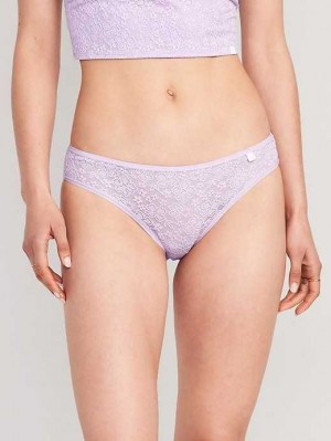 Old Navy Lace Bikini Underwear Lavender | KDP469108