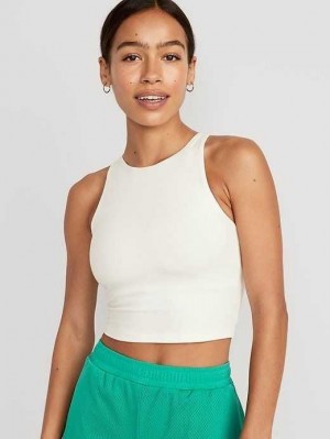 Old Navy Light Support PowerChill Longline Sports Bra Light Blue | YPI491786