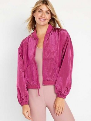 Old Navy Lightweight Cropped Nylon Jacket Flamingo | GKZ753469