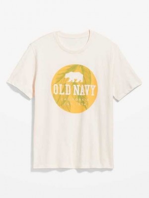 Old Navy Logo-Graphic Crew-Neck T-Shirt Creme De La Creme | UHP094817