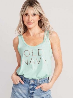 Old Navy Logo Graphic Tank Top Angel Falls | LRH268719