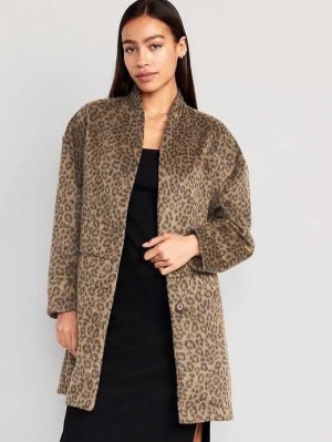 Old Navy Long-Line Cardigan Coat Wild Spots | ZDX680529