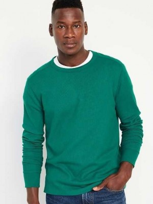 Old Navy Long-Sleeve Built-In Flex Waffle-Knit T-Shirt Turquoise | FMT670285