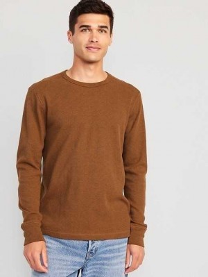 Old Navy Long-Sleeve Built-In Flex Waffle-Knit T-Shirt Jack O'lantern | EFM246853