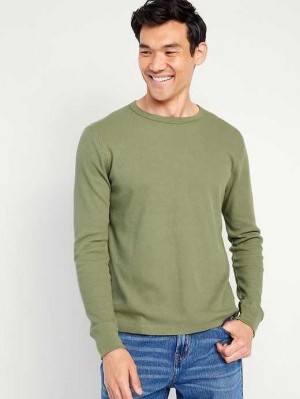 Old Navy Long-Sleeve Built-In Flex Waffle-Knit T-Shirt Bare Ground | BZP549328