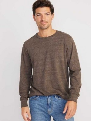 Old Navy Long-Sleeve Rotation T-Shirt Coffee | KNV594283