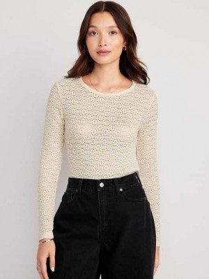 Old Navy Long Sleeve Lace Top Cozy Cashmere | RHV837564