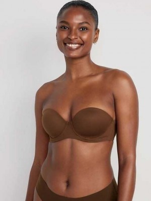 Old Navy Low-Coverage Convertible Strapless Underwire Bra Dark Walnut | RMH574639