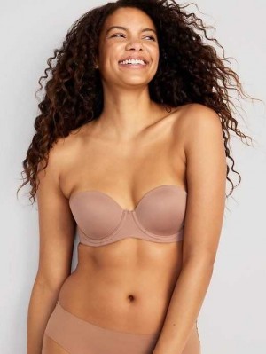 Old Navy Low-Coverage Convertible Strapless Underwire Bra Cocoa Fawn | RKZ854136