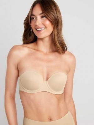 Old Navy Low-Coverage Convertible Strapless Underwire Bra Brown | XVD017293