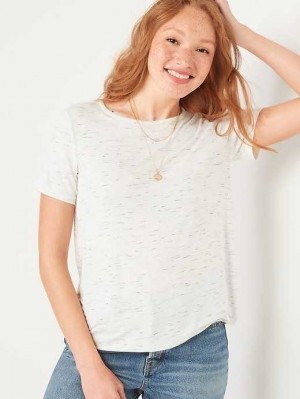 Old Navy Luxe Crew-Neck T-Shirt White | GXB981635