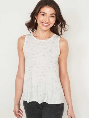 Old Navy Luxe Jersey-Knit Sleeveless T-Shirt Cream | XJI574230