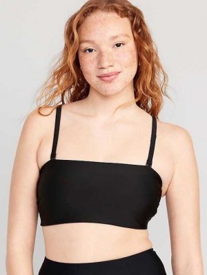 Old Navy Matching Bandeau Bikini Swim Top Black | XLN401782