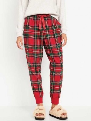 Old Navy Matching Flannel Jogger Pajama Pants Red | GZM972068