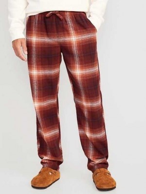 Old Navy Matching Flannel Pajama Pants Burgundy | DAY517634