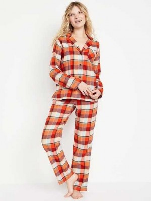 Old Navy Matching Flannel Pajama Set Red | KDG234109