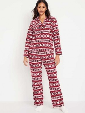 Old Navy Matching Flannel Pajama Set Red | GHN259348