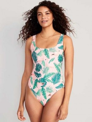 Old Navy Matching Twist-Back Cutout One-Piece Swimsuit Multicolor | KZY086924