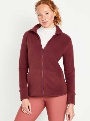 Old Navy Microfleece Zip Jacket Deep Red | AKX410365