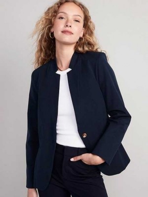 Old Navy Notched-Collar Pixie Blazer Navy | IJT749512