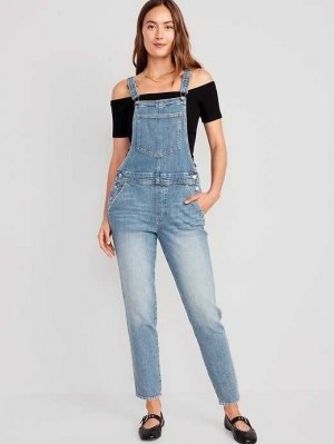 Old Navy OG Straight Jean Overalls Light Wash | YLH385690