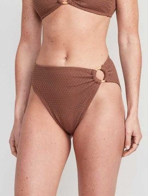 Old Navy O-Ring Crochet-Knit French-Cut Bikini Swim Bottoms Maplewood | GJY374186