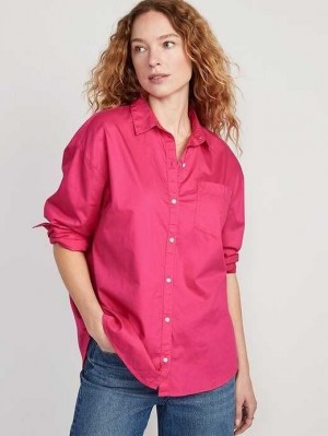 Old Navy Oversized Boyfriend Shirt Light Pink | NLH639782