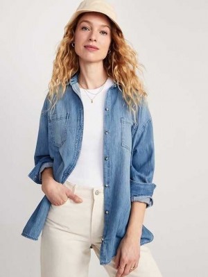 Old Navy Oversized Boyfriend Shirt Wash | NUG326150