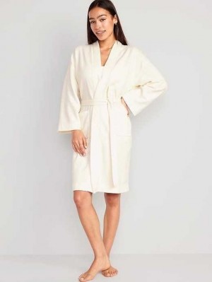 Old Navy Oversized Fleece Pajama Robe Creme De La Creme | MNP471062