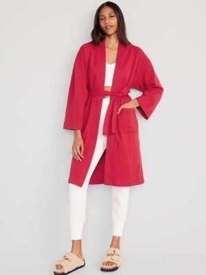 Old Navy Oversized Fleece Pajama Robe Red | XWO624380