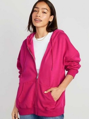 Old Navy Oversized Full-Zip Hoodie Pink | TWI750298