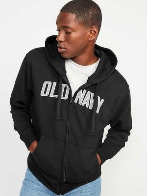 Old Navy Oversized Logo Zip Hoodie Black | FLW852790