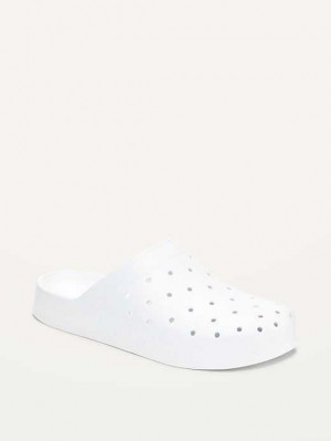 Old Navy Perforated Clog Shoes White Light | LPM567182