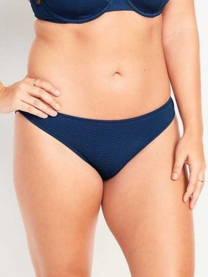 Old Navy Pique Classic Bikini Swim Bottoms Navy | MYV731849